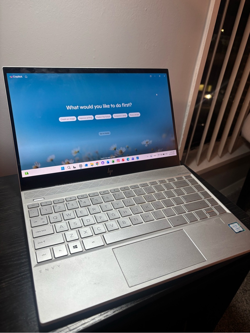 HP Silver Thin-Bezel Laptop with Metallic Keyboard